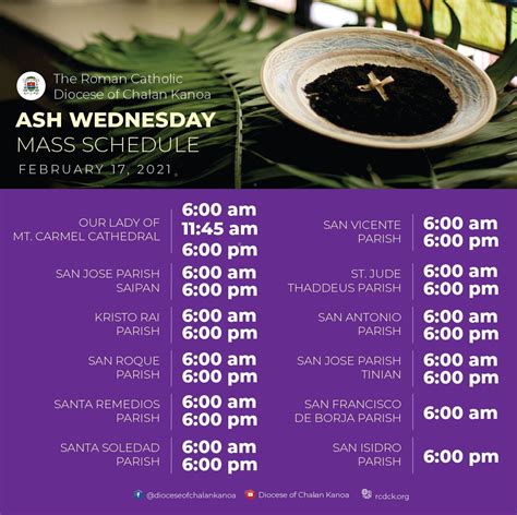 ash wednesday mass times holy family